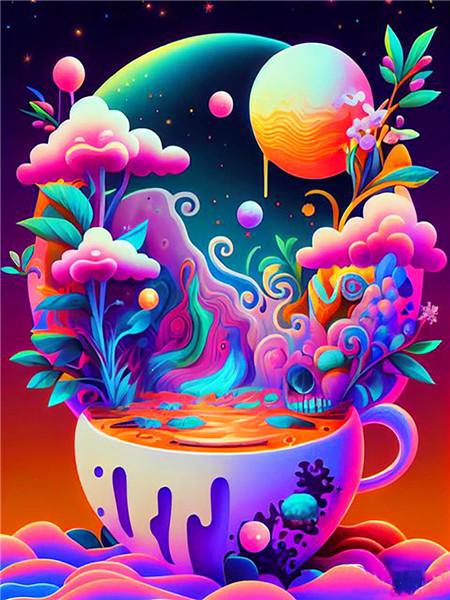 2023 Ice Cream Cup 5D Diamond Painting New Collection Mosaic Landscape Cross Stitch Embroidery Kit Cartoon Rhinestone Decor