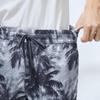 Qipai Men's Resort Series Summer Coconut Print Straight Shorts
