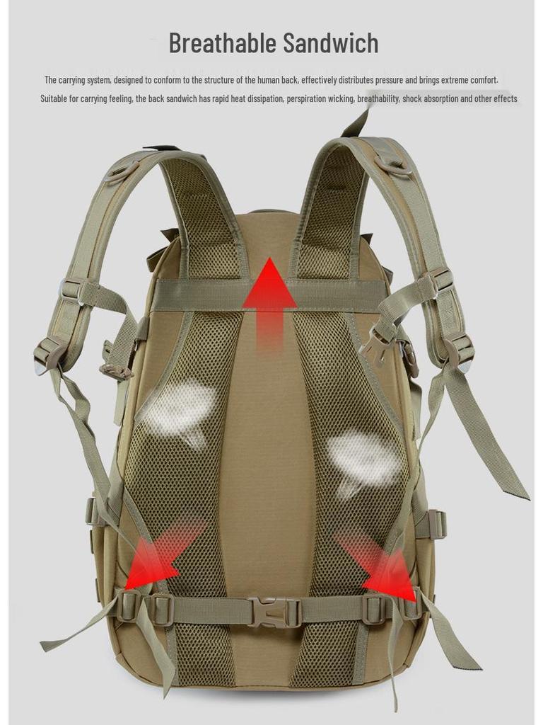 Multifunctional Camouflage Tactical Backpack - Large Capacity for Outdoor Sports & Travel