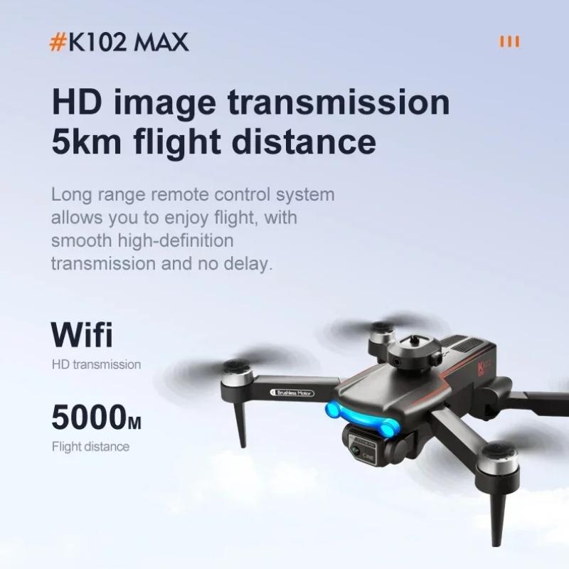 New K102 Max Mini Drone 8K HD Camera Optical Flow Drones Aerial Photography Quadcopter 360° Intelligent Obstacle Avoidance 5G WIFI FPV Dron RC Toy UAV
