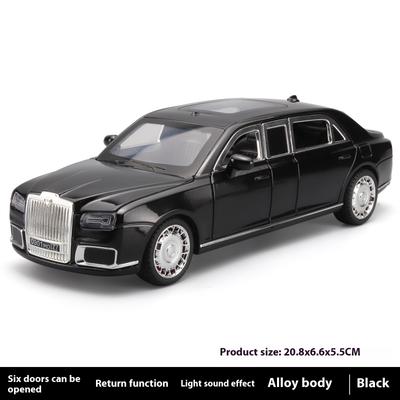 1:24 Aurus Motors Aurus Senat Russland Limousine Legierung Metall Druckguss Modellauto Sound & Licht Klassische Sammlerstücke Ornamente Geschenke