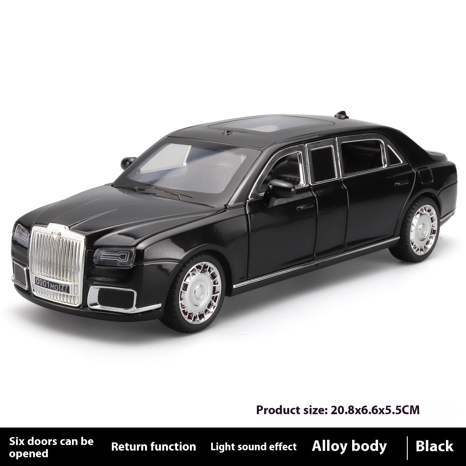 

Масштаб 1/24 Aurus Motors Aurus Senat Россия Лимузин Сплав Литой Модель Автомобиля Звук Свет Праздничные Подарки Демонстрирующие Хобби Модное Украшение чёрный