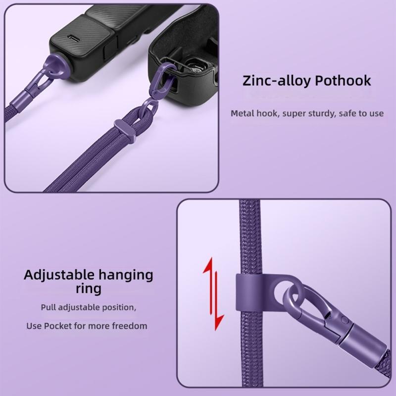 Adjustable Detachable Crossbody Strap for Mobile Phones and Pocket 3 Cameras Secure Anti Loss Design Phone Chain Lanyard