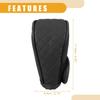 1 Pc Universal Car Shift Knob Cover - Automatic Car Knob Gear Sticky Protector Decorative - Faux Leather Black