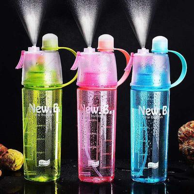 Food Grade Safe Plastic Sports Spray Water Cup Multi Function Water Spray Bottle Student Children's Creative Military Training Water Cup