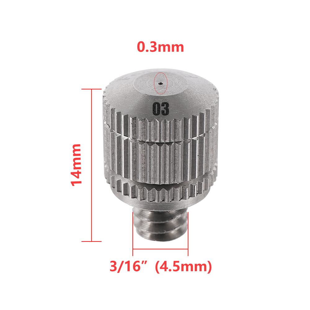 

0.3/0.4/0.5/0.6mm Low Pressure Mist Nozzle and Direction Adjustable Nozzle Seat Garden Atomization Humidification Sprayer Head