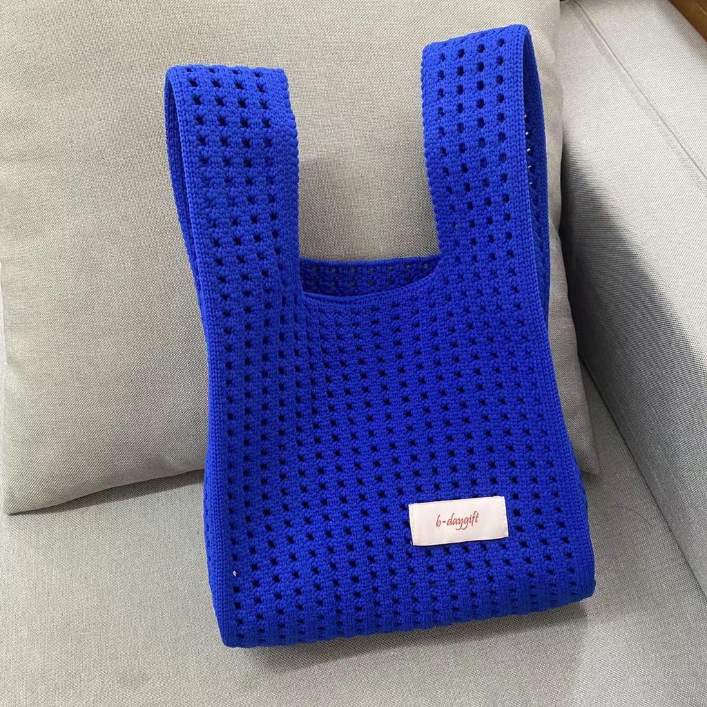Borsa Tote Lavorata a Maglia Coreana con Intreccio: Borsa Trendy a Busta con Stile Unico per Donna