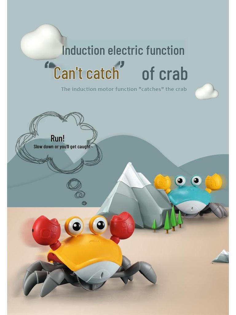 Electric Crawling Crab Toy: Luminous Music & Obstacle Avoidance for Children