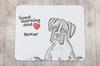 Boxer, German Boxer III - Mouse Pad with Print, Personalized Dog-themed Mouse Pad, Unique Gadget for an Office Worker by Art-Dog Brand
