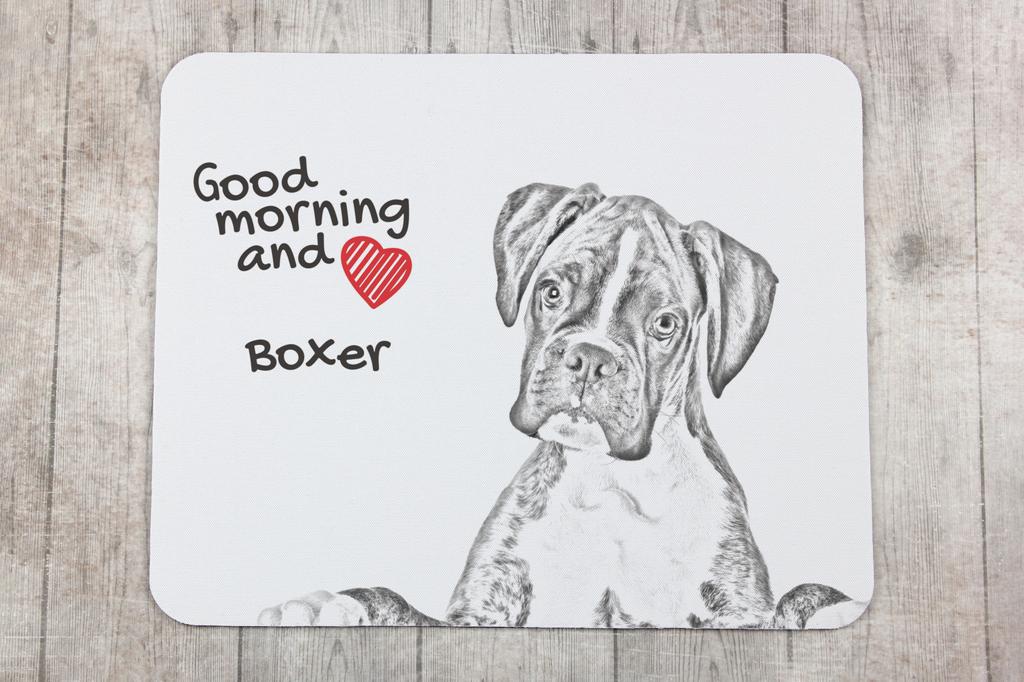 Boxer, German Boxer III - Mouse Pad with Print, Personalized Dog-themed Mouse Pad, Unique Gadget for an Office Worker by Art-Dog Brand