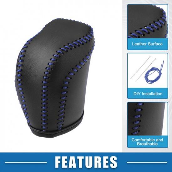Gear Shift Head Knob Cover Fit for Toyota RAV4 2013 2014 2015 2016 Black Blue
