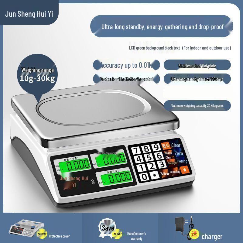 Compact 30kg Electronic Scale for Vegetable Business and Kitchen Use
