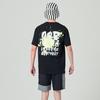 GOSTREET Painted Print Short Sleeve T-Shirt - Black