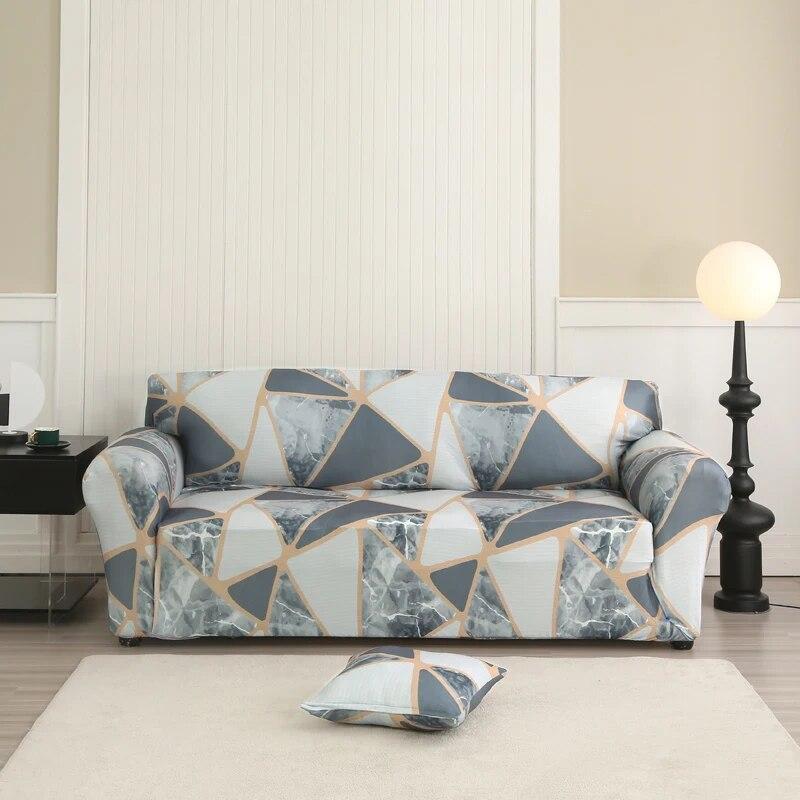 Geometric Sofa Slipcovers Elastic Sofa Cover for Living Room Sectional Corner L-shape Chair Protector Couch Cover 1/2/3/4 Seater
