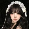 Lolita Headband Gift Lolita Hair Accessories Sweet Lace Hairband Coplay Photo Props Bowknot Ribbon Headwear Female