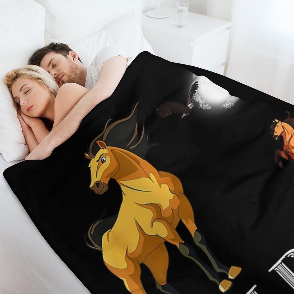 Spirits Stallions of the Cimarrons Premium T-Shirt Throw Blanket for winter manga Sofa Quilt Single Blankets