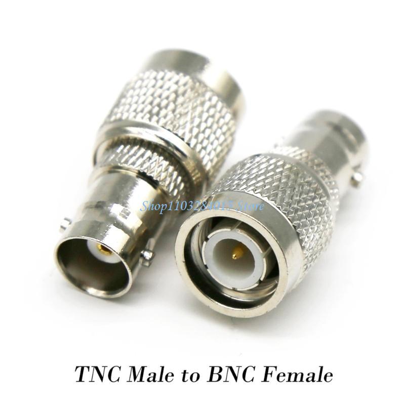 R6FF Metal Connector TNC Male to BNC Female Converter RF Coaxial Adapter Silver for Laboratory and DIY Electronic Projects