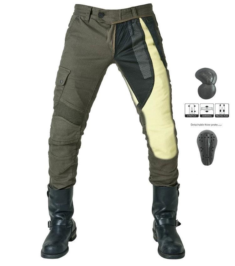 Vendita all'ingrosso del produttore jeans da moto uomo e donna anti-caduta pantaloni per moto Kevlar resistenti all'usura pantaloni da ciclismo da corsa
