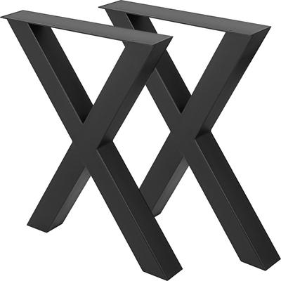 Metal Table Legs 28.4 X 31.1 Inch Black Table Legs Premium Steel Table Legs with X-frame Style Steel Bench Legs Country Style Table Legs Furniture Leg