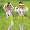5pcs Hawaiian Dance Children's Skirt Children's Hawaiian Grass Skirt Wreath Festival stage performances costumes props
