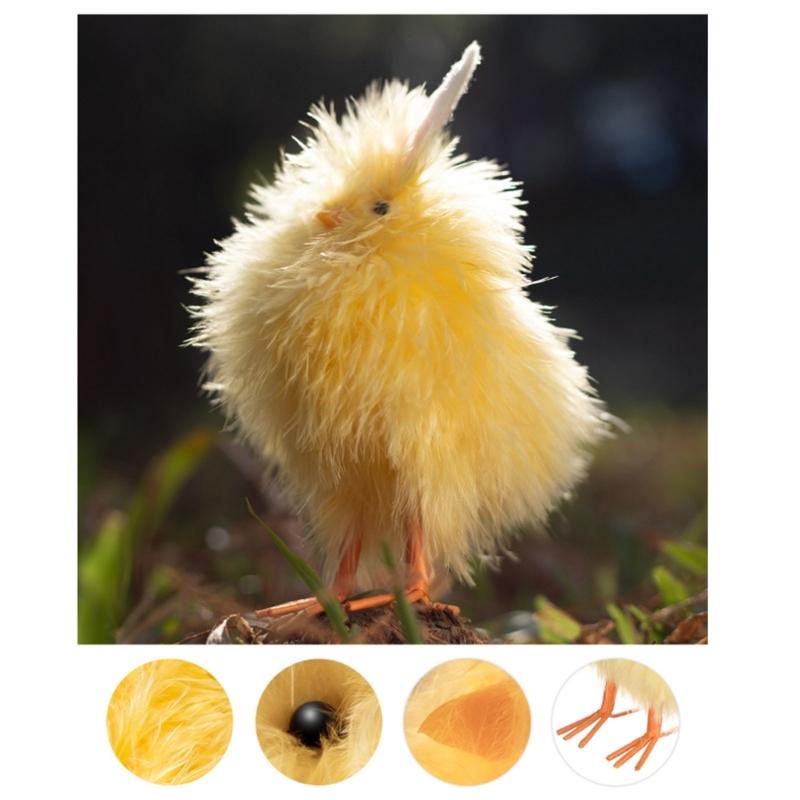 Osterhühner-Dekorationen, künstliche Hühnerfigur, handgefertigtes kleines gelbes Hühnerspielzeug für den Supermarkt