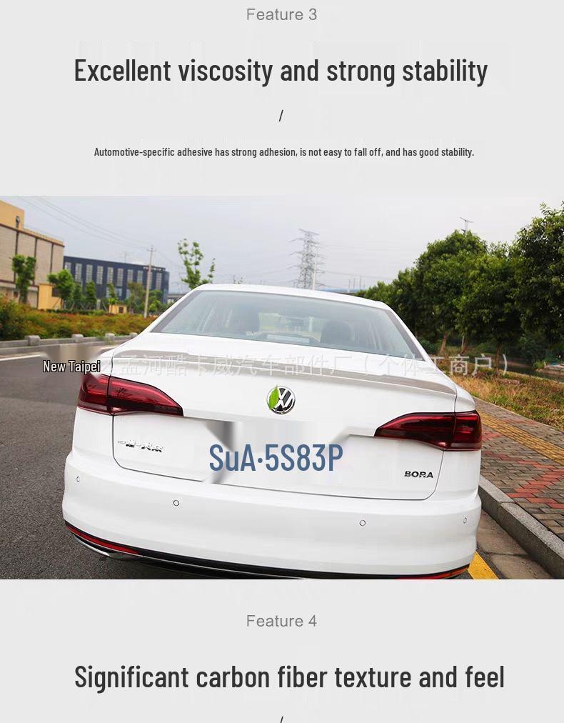 Alerón Trasero de ABS Pintado para VW Bora Edición Especial 2019