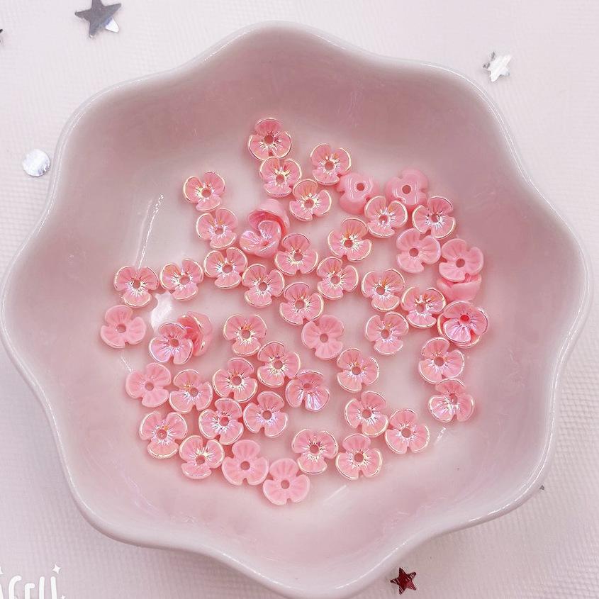 50 buc. 6 mm mini flori colorate 3D nail art stras 1 gaură butoane aplicații album de însemnări bricolaj accesorii pentru manichiură ornamente