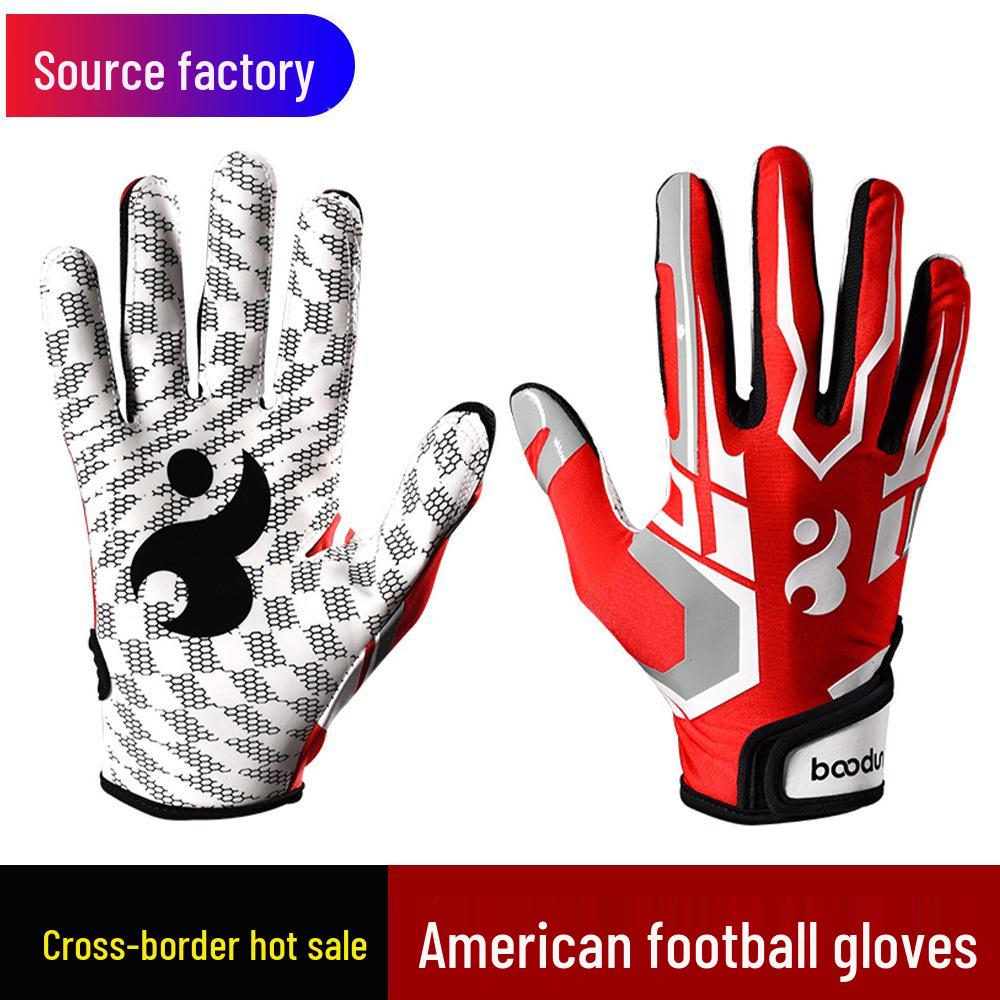 Cross-Border Non-Slip Silicone Full-Finger American Football & Softball Gloves