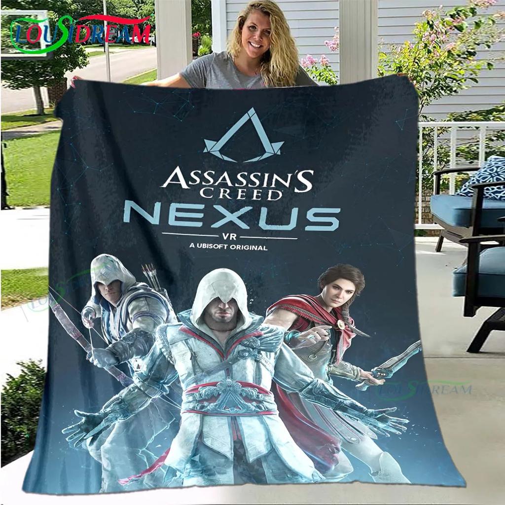 Spel Assassin’s Creed Valhalla Mjuk Filt Sport Vardagsrum Sovrum Soffa Sängfilt Gåva Resa Kontor Lunchrast Filt