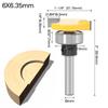 1/2pc 6mm 1/4inch Shank Handle Belt Bearing T Cutter Slotting Knife Router Bit Carpenter's Notch Knife