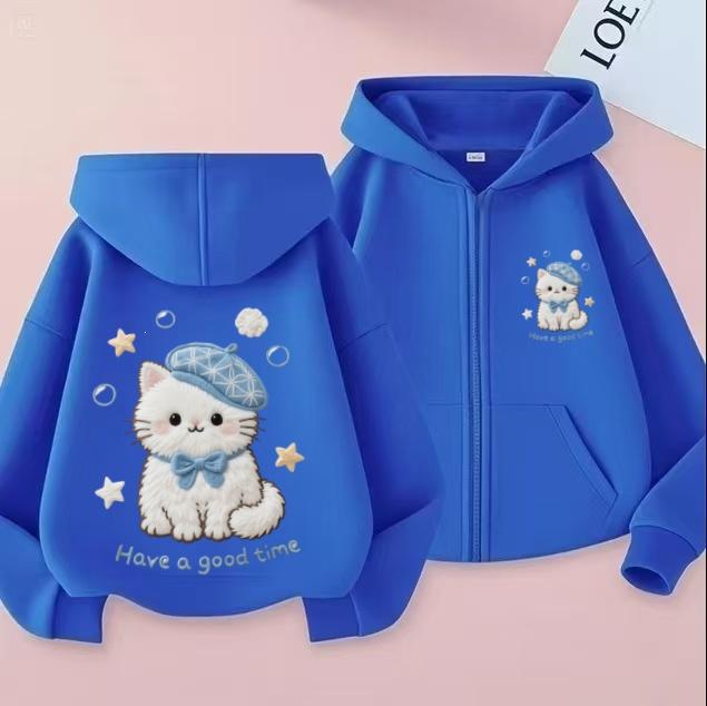 Autumn-Winter Y2K Cool Star Pattern Children's Hooded Sweatshirt for Medium-Size Kids - Comfortable and Warm Pullover Sweater
