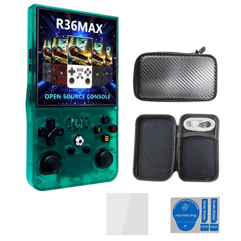 Open Source R36Max 4Inch IPS Screen Handheld Video Game Console Linux System Pocket Game Player Kids Gift