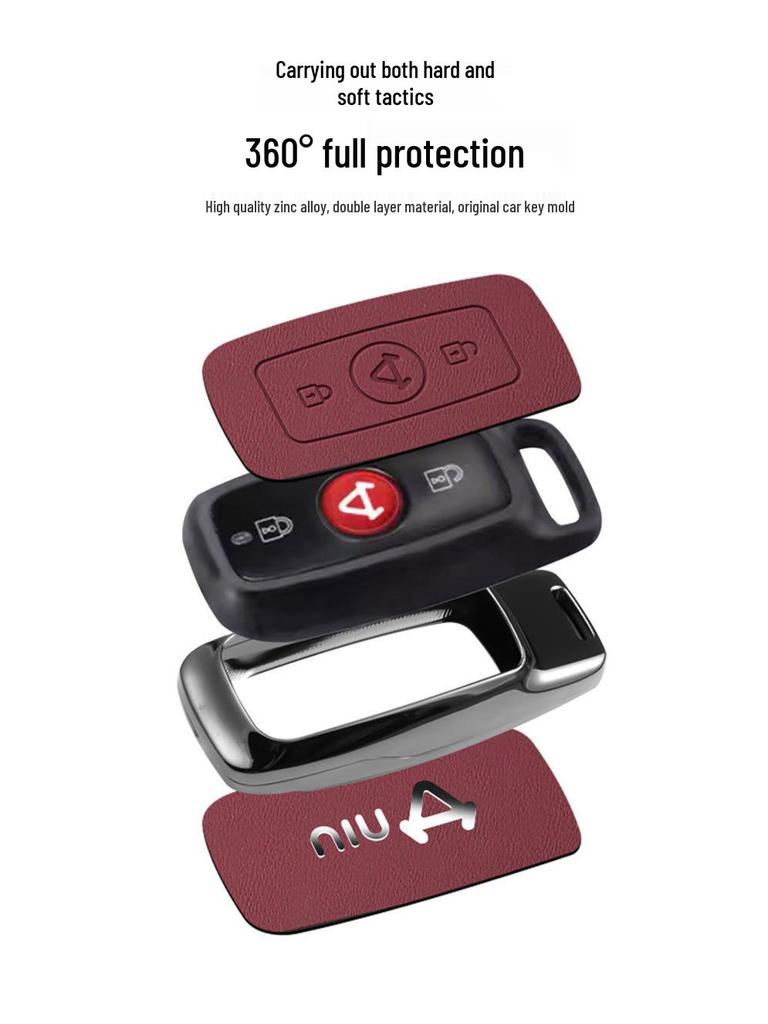 Little Cow Electric Vehicle Key Cover for M1/U1/NQI/U Models - Men's and Women's Remote Control Key Bag with Buckle