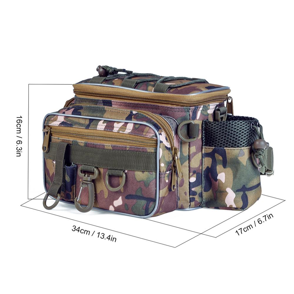 Portable Fishing Tackle Bag Outdoor Single Shoulder Fishing Waist Fanny Pack Bag Fishing Lures Tackle Utility Storage