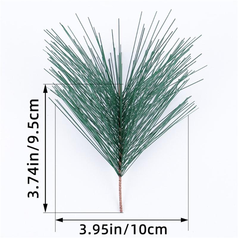 20 Stück Künstliche Kiefern Nadel Kiefern Zweig Spray Fake Grünzeug für Garten Hochzeit Haus Außen Dekorationen(Grün)