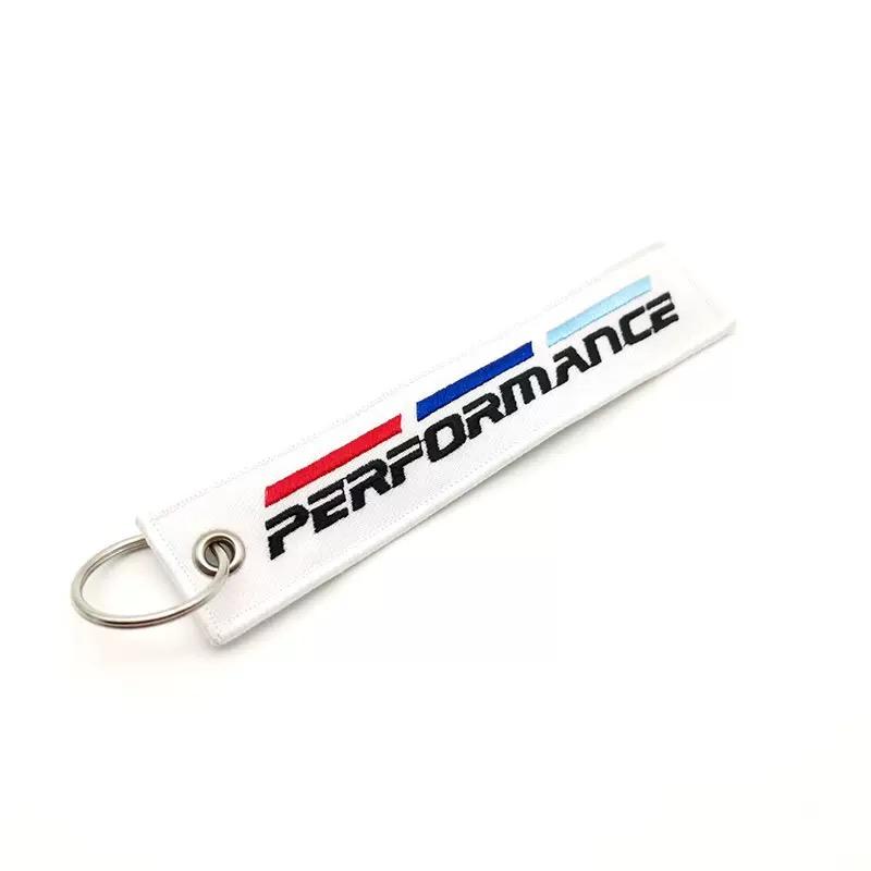 CLUZ8 Car Keychain Nylon Embroidery Key Ring Tag Lanyard Gifts For BMW Performance E46 E90 E60 F10 F30 E39 E36 F20 E87 G30 E92 E91