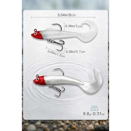 Worm 6-piece set sea bass flounder transparent clear realistic soft lure distance casting focus on enticing bites overwhelming lifelike feel surf fish