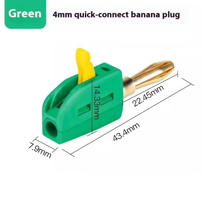 1Pcs High Current 32A Banana Plug 4mm Solderless Quick Wire Connector Terminal Block Power Testing Instrument Plug