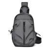 Multifunction Sports Crossbody Bag Solid Color Nylon Shoulder Bag Casual Men's Chest Bag  Fitness
