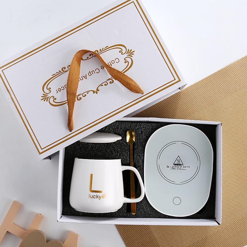 55° Coffee Milk Heating Pad & Thermostatic Mug Gift Set
