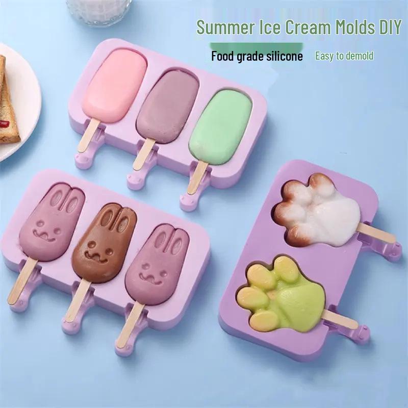 **Food-Grade Silicone Ice Pop Molds for Homemade Popsicles**