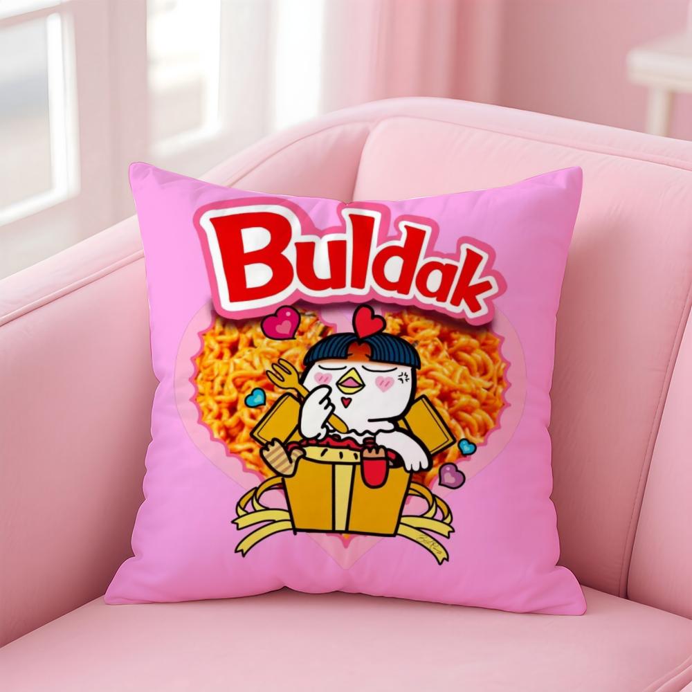 Brand S-Samyang Buldak RamenS Cushion Cover Comfortable Reversible Pillow Cover Ideal for Car Sofa Bedroom & Beyond