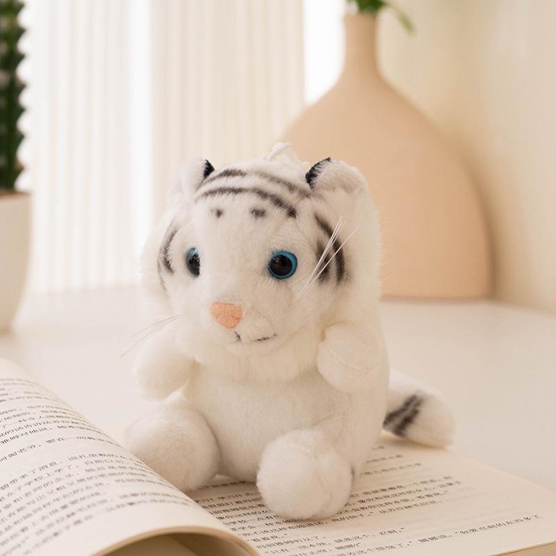 Tiger & Raccoon Plush Snap Band Bracelet - Cute Kids' Zoo Animal Wrist Accessory with Small Pendant