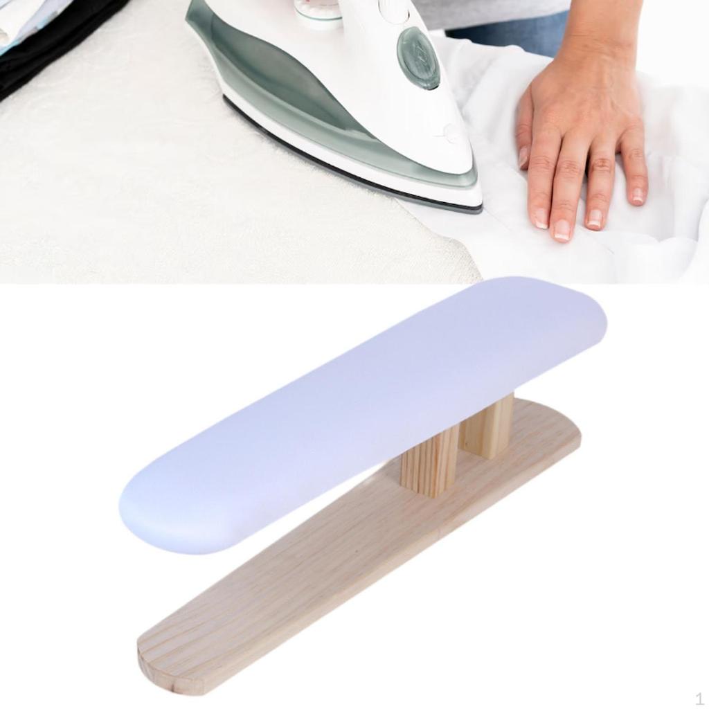 Mini Bügelbrett Bügeleisen Elastische Kante Kompakte Holzbasis Hocker für Zuhause Waschküche