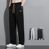 Pantaloni Estivi da Uomo Gamba Dritta in Seta di Ghiaccio con Tessuto Quickdry per Abbigliamento Casual