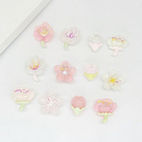 1 Set 3D-Blumen-Schuhanhänger Abnehmbare Kirschblüten-Schuhdekorationen Niedliche Blumen-Schuhzubehörteile für DIY-Clogs-Dekoration