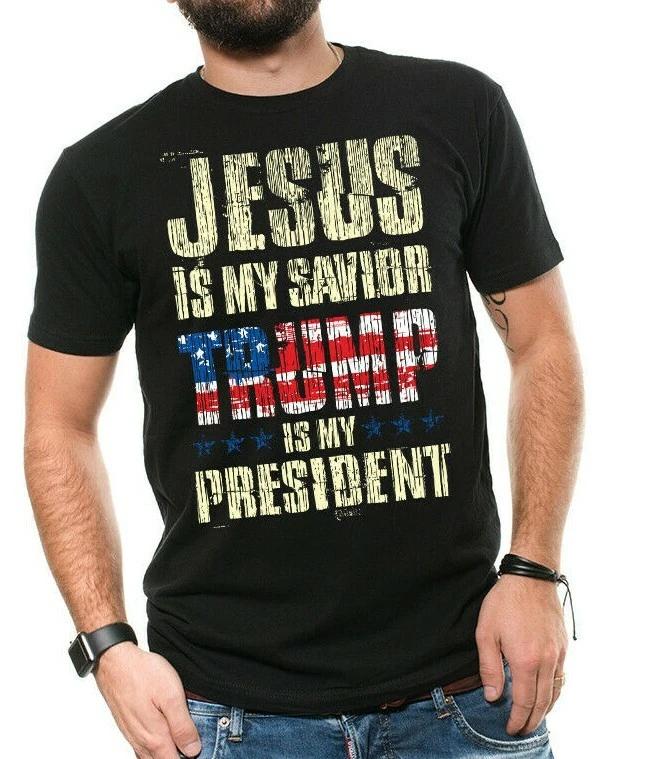 Donald Trump T-T-shirt Trump 2024 Jesus Is My Savior Trump Is My President T-shirt 3XL