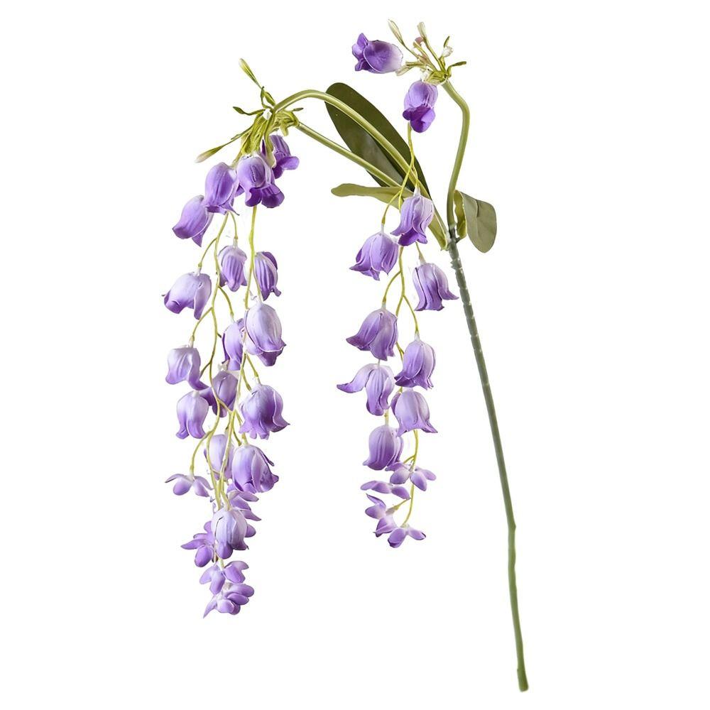 108CM Artificial Wisteria Flowers Green Color Hanging Design Silk Wisteria Vine Ceiling Decoration Silk Material