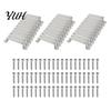 Professional Grade Fencing Accessories 30Pcs Fence Panel Brackets, Heavy Duty Clips with 60 Screws, Outdoor Metal Fixing Hardware Anti Rattle Security