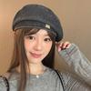 Retro Corduroy Beret Hat for Women Autumn New Style Versatile Face Showing Little Painter Hat